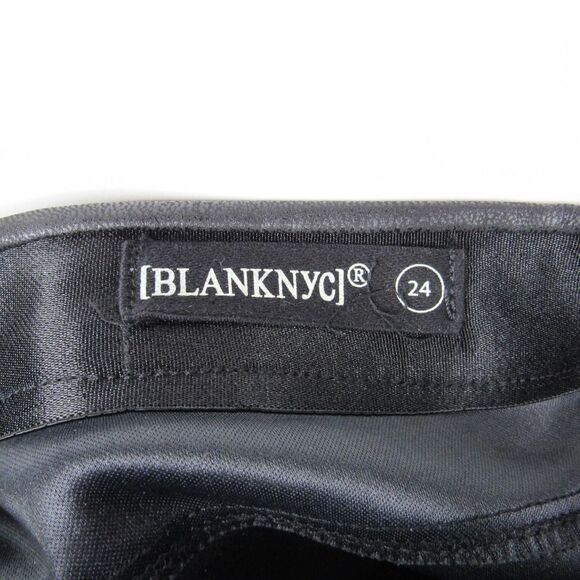 BLANKNYC FAUX LEATHER LEGGINGS IN BLACK SZ 24 - Picture 3 of 5